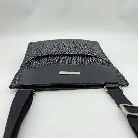 Auth Gucci GG Canavs x Leather Black
 SV Sacoche Shoulder Bag - Picture 3 of 14